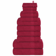 Set ručnika FROGN od 12 dijelova bordo 360 g/m²