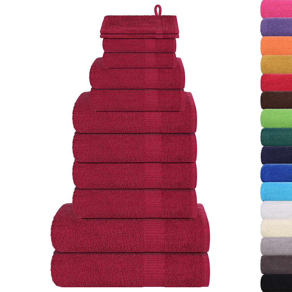Set ručnika FROGN od 12 dijelova bordo 360 g/m²