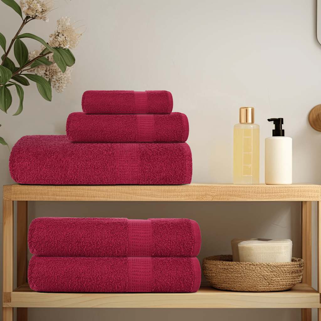 Set ručnika FROGN od 12 dijelova bordo 360 g/m²