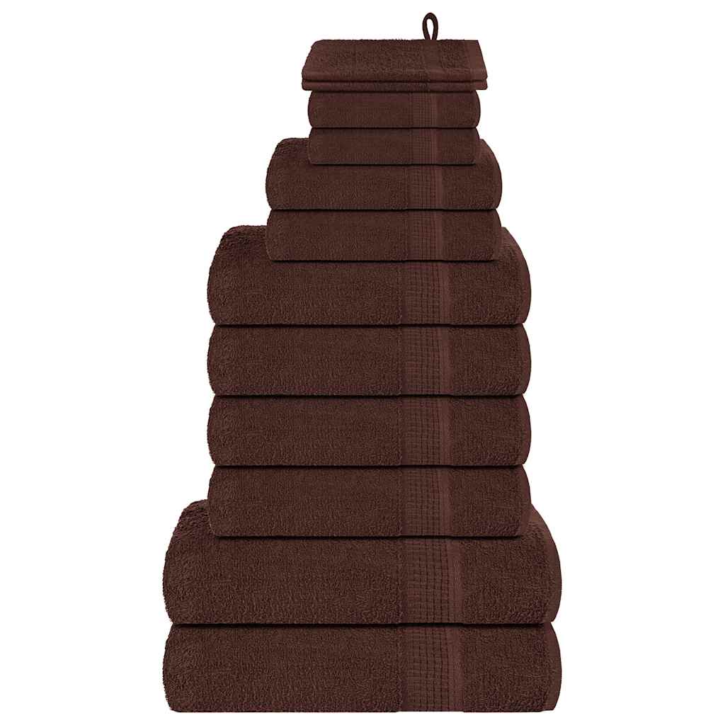 Set ručnika FROGN od 12 dijelova smeđi 360 g/m²