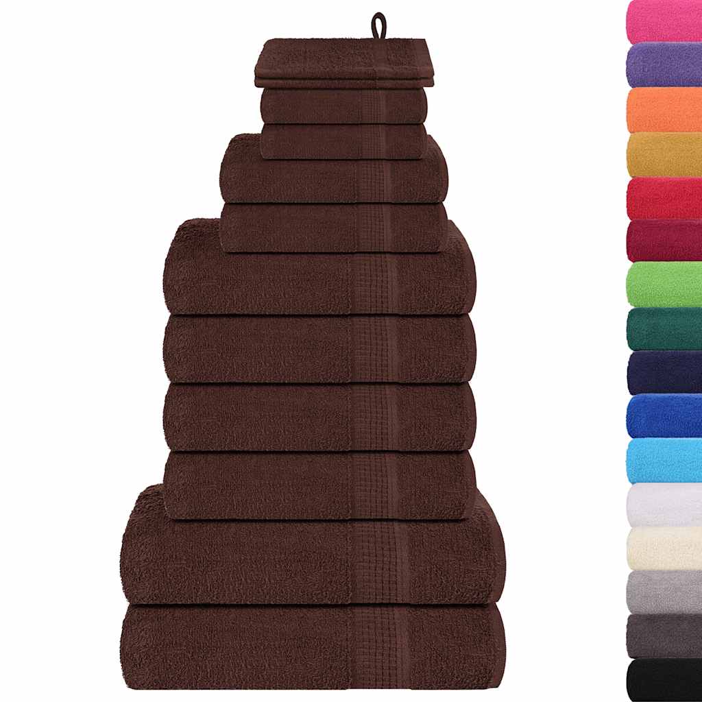 Set ručnika FROGN od 12 dijelova smeđi 360 g/m²