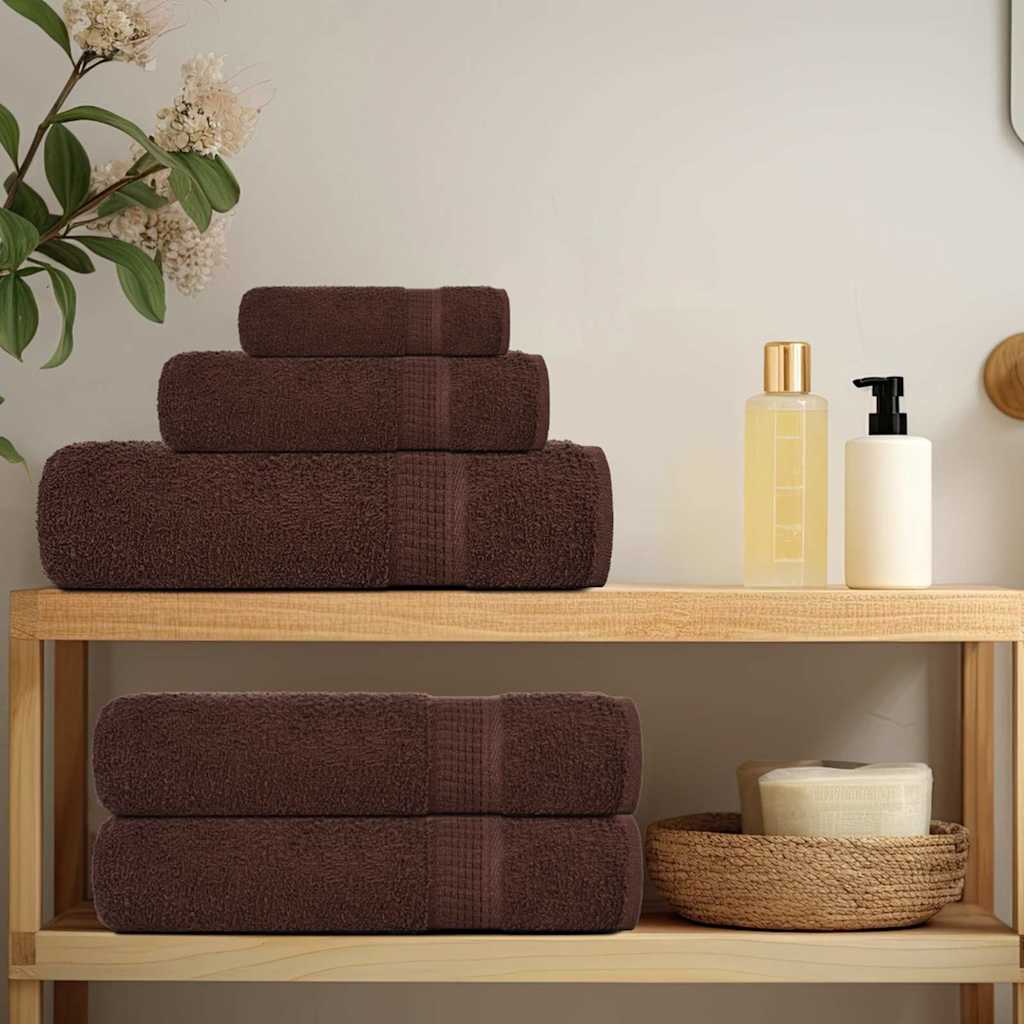 Set ručnika FROGN od 12 dijelova smeđi 360 g/m²