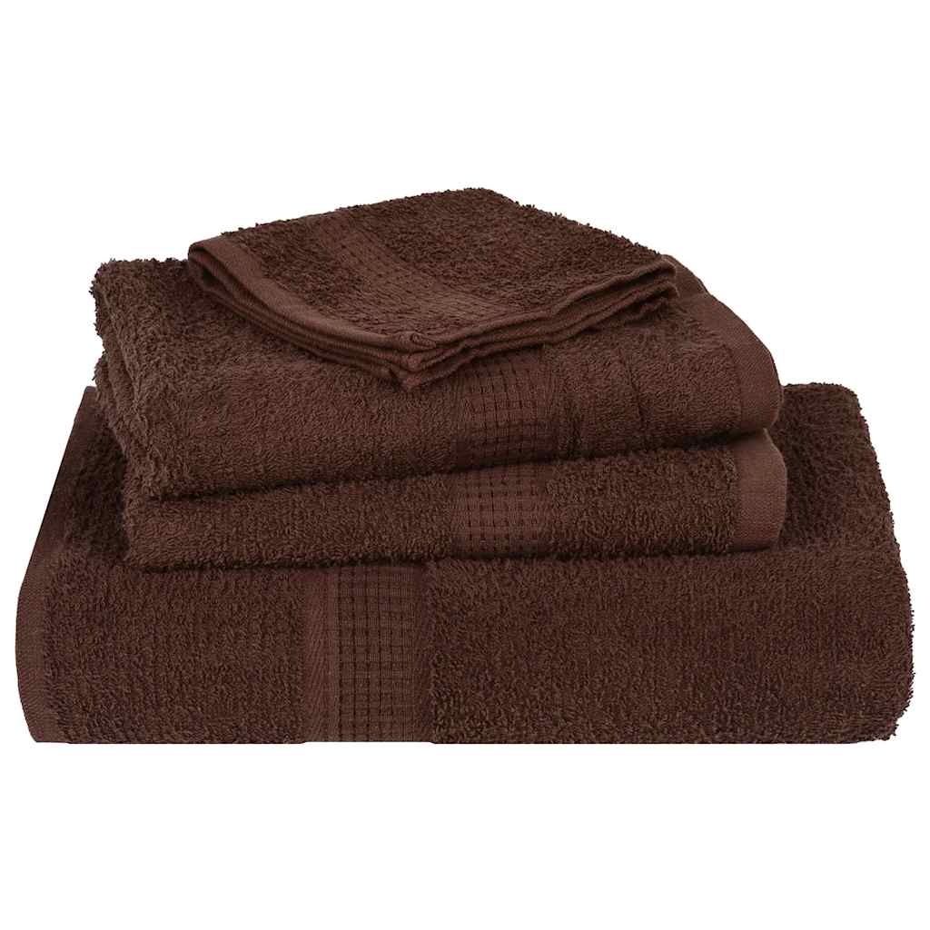 Set ručnika FROGN od 12 dijelova smeđi 360 g/m²