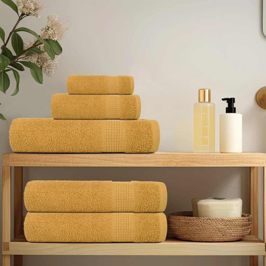 Set ručnika FROGN od 12 dijelova zlatne boje 360 g/m²
