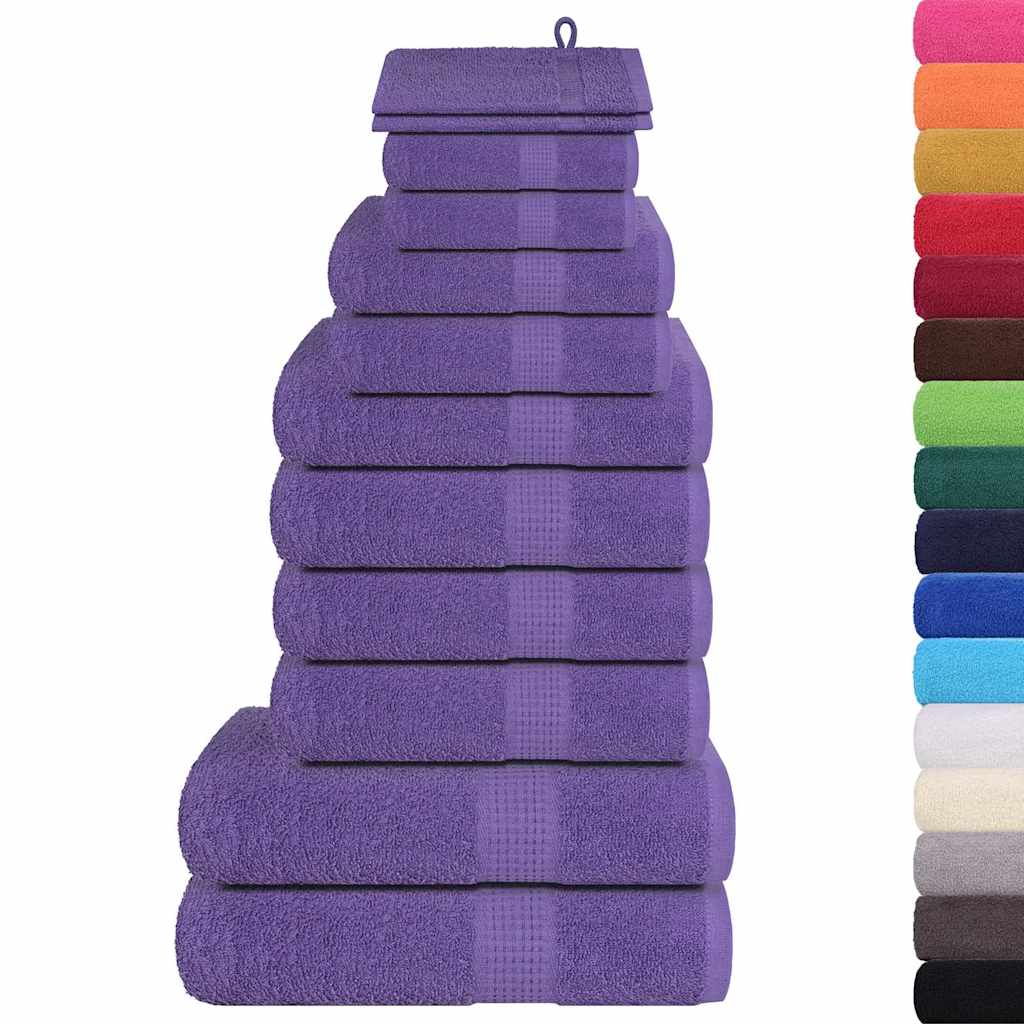Set ručnika FROGN od 12 dijelova ljubičasti 360 g/m²