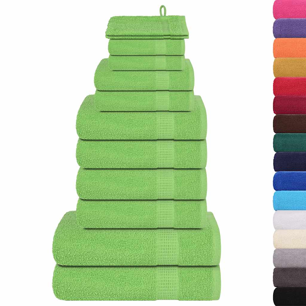 Set ručnika FROGN od 12 dijelova jabukasto zelene boje 360 g/m²