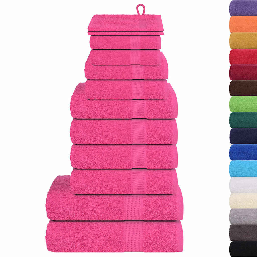 Set ručnika FROGN od 12 dijelova ružičaste boje 360 g/m²