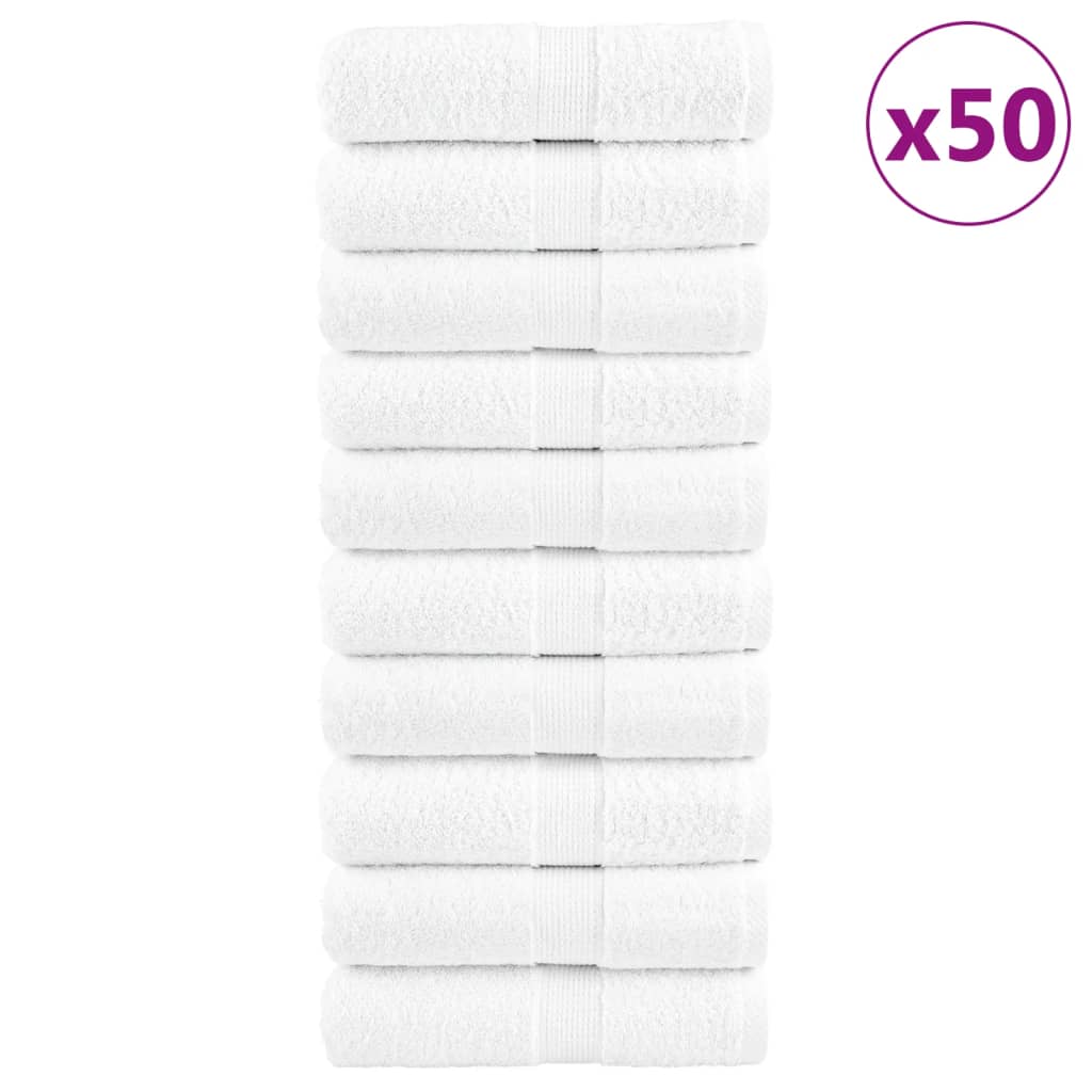 Premium krpe za pranje SOLUND 50 kom Bijele 15x21 cm 600 g/m²