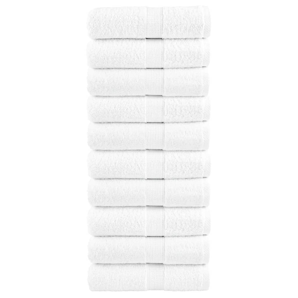Premium ručnici za pranje SOLUND 10 kom Bijeli 30x30 cm 600 g/m²