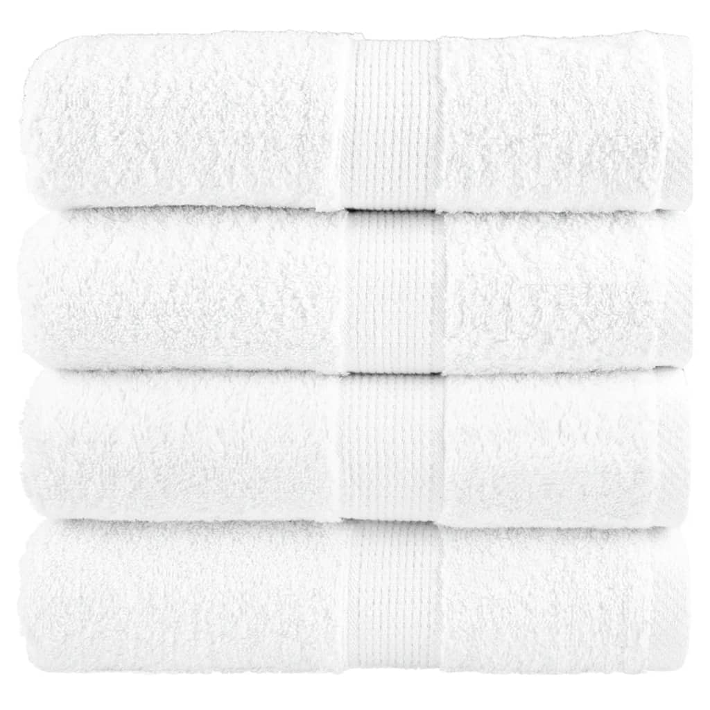 Premium ručnici za goste SOLUND 4 kom. Bijeli 30x50 cm 600 g/m²