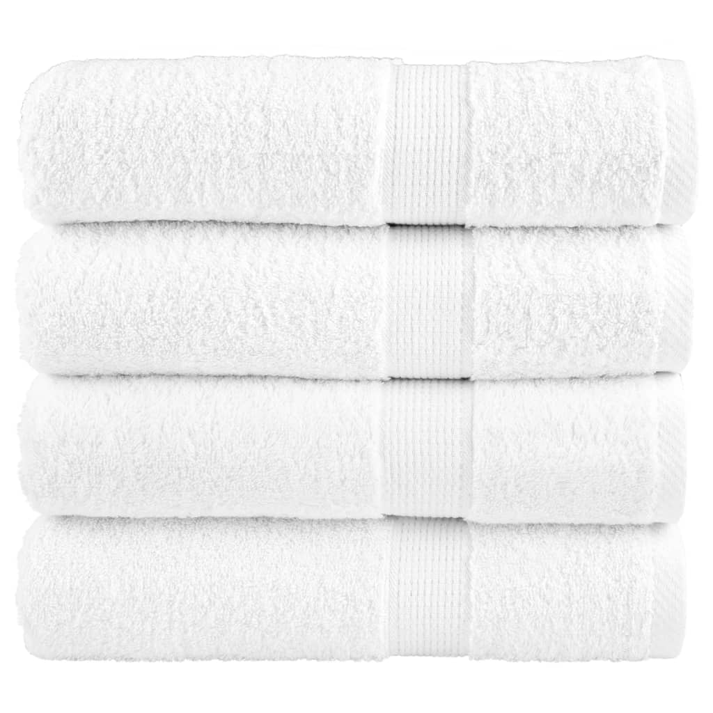 Premium ručnici za ruke SOLUND 4 kom. Bijeli 50x100 cm 600 g/m²