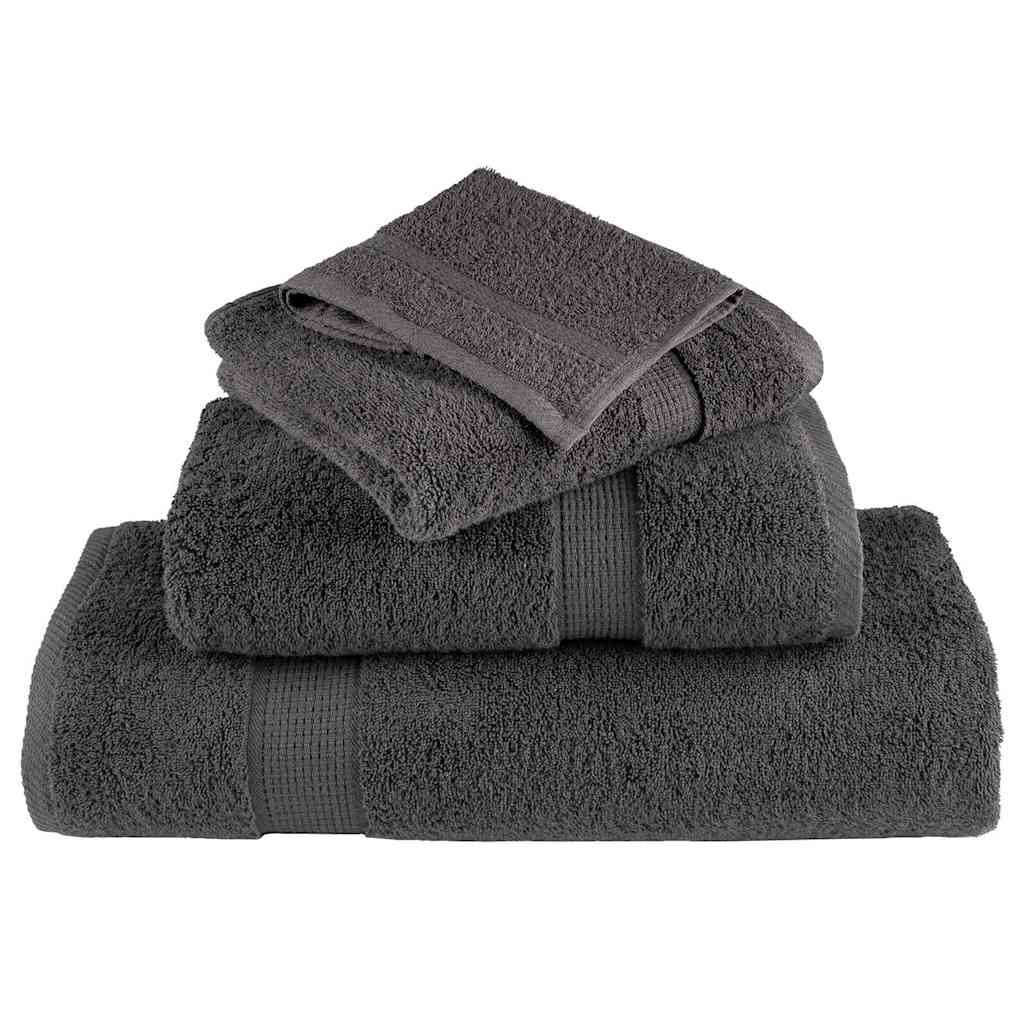 Ručnik za Goste SOLUND 4 pcs Antracit 15 x 21 cm 550 gsm