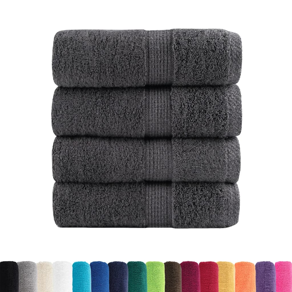 Premium ručnici za pranje SOLUND 4 kom. antracit 30x30 cm 600 g/m²