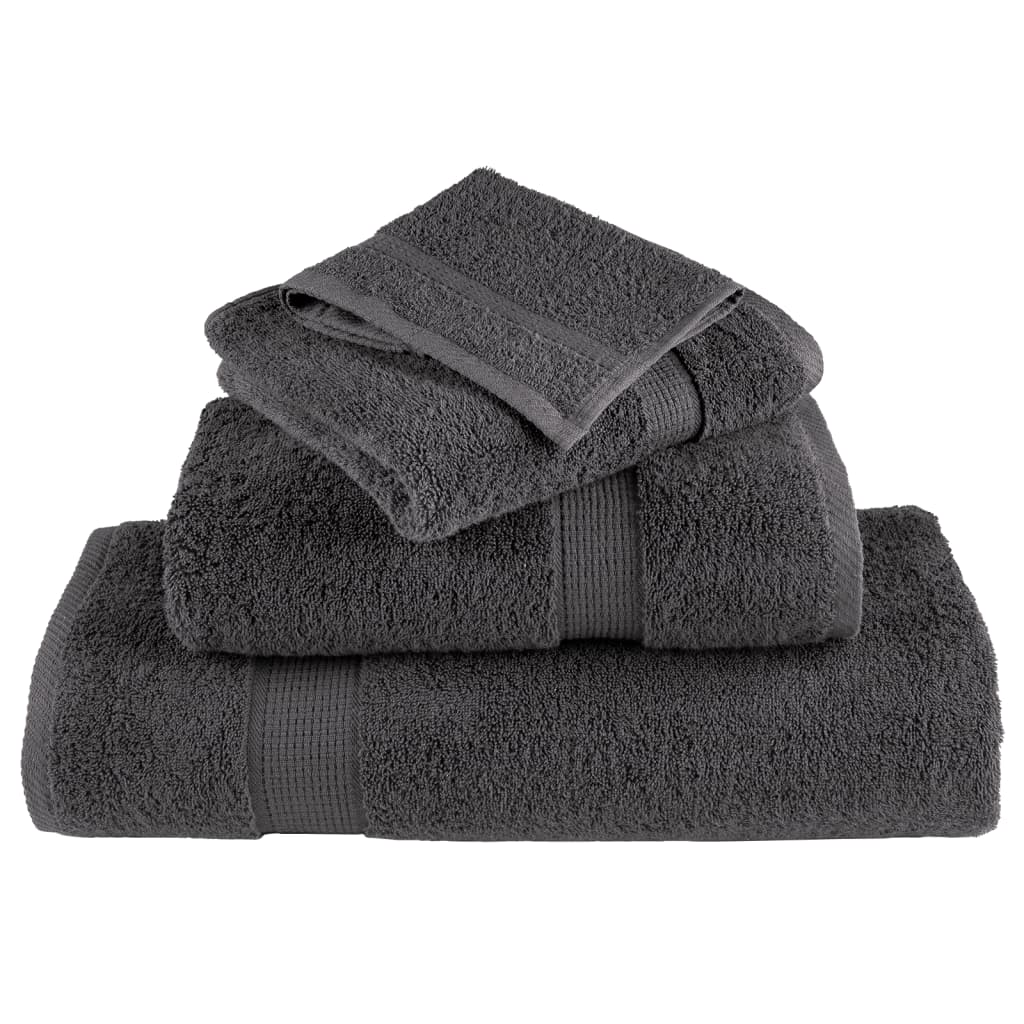 Premium ručnici za pranje SOLUND 4 kom. antracit 30x30 cm 600 g/m²