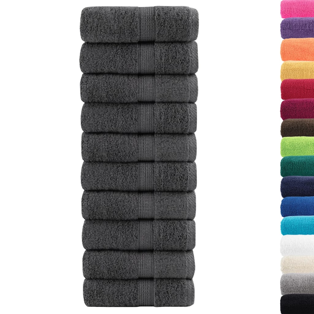 Premium ručnici za pranje SOLUND 50 kom antracit 30x30 cm 600 g/m²