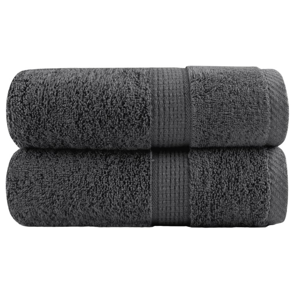 Premium ručnici za goste SOLUND 2 kom. antracit 30x50 cm 600 g/m²
