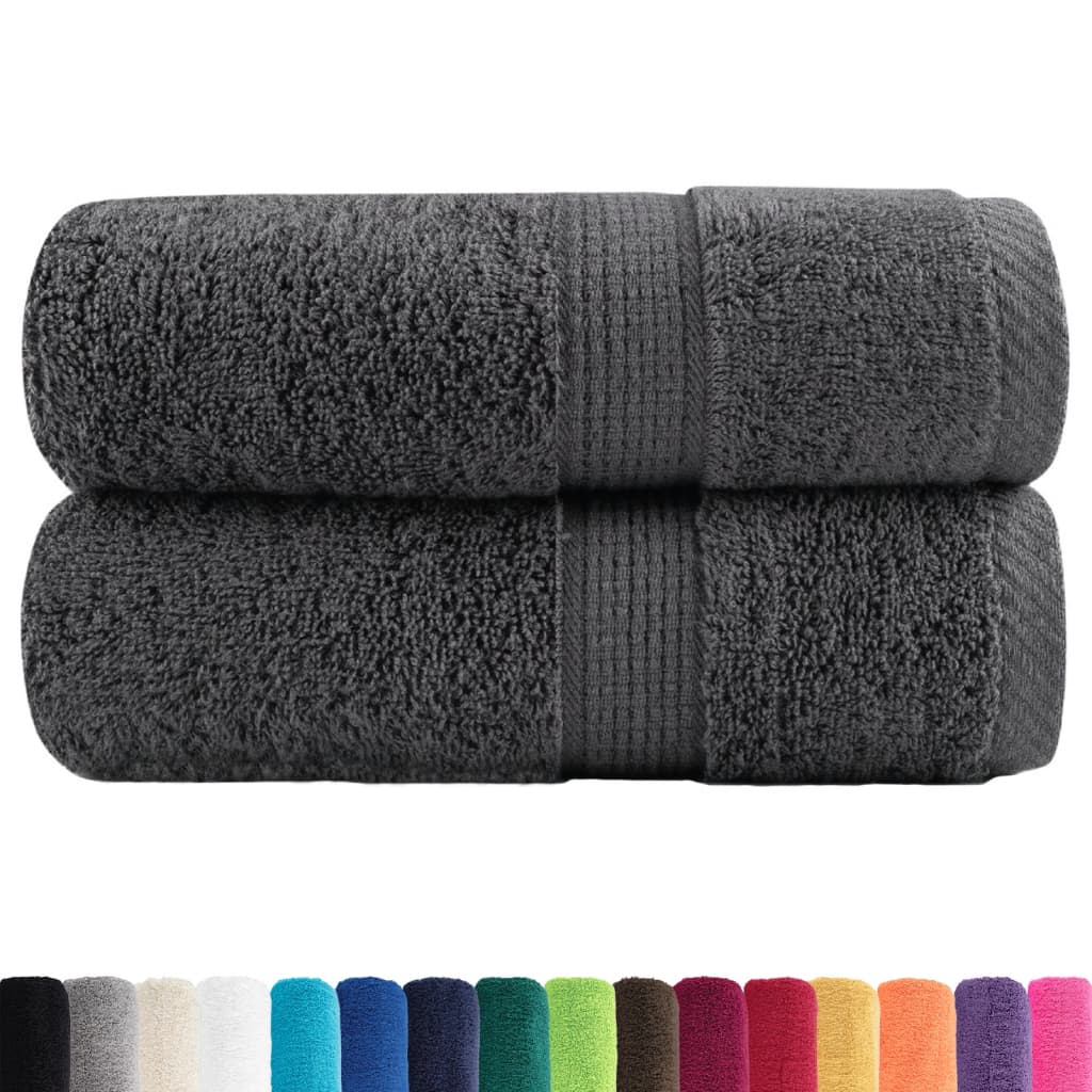 Premium ručnici za goste SOLUND 2 kom. antracit 30x50 cm 600 g/m²
