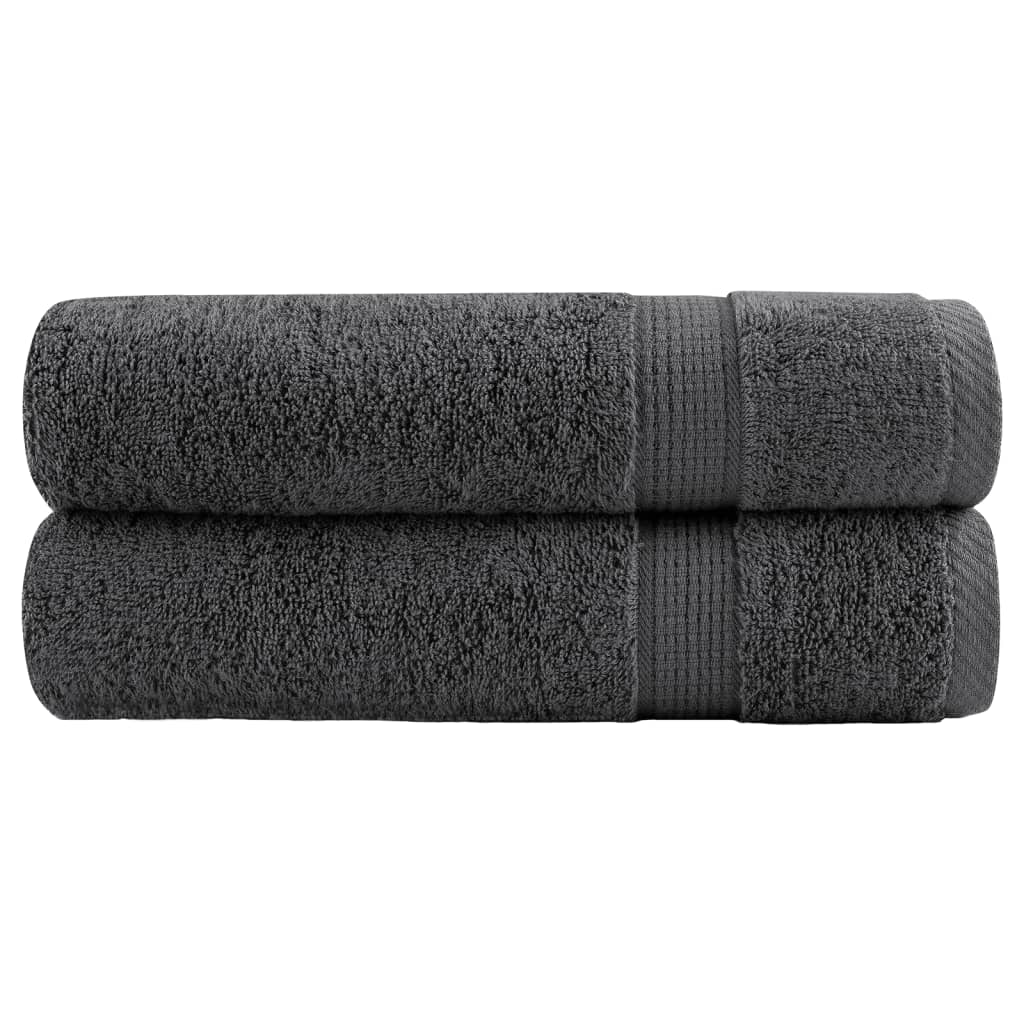 Premium ručnici za tuširanje SOLUND 2 kom. antracit 70x140 cm 600 g/m²
