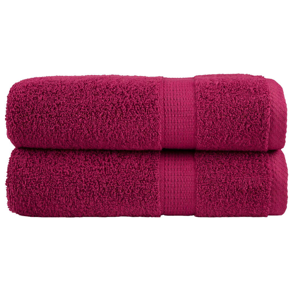 Ručnici za kupanje SOLUND 2 kom bordo 100 x 150 cm 600 gsm