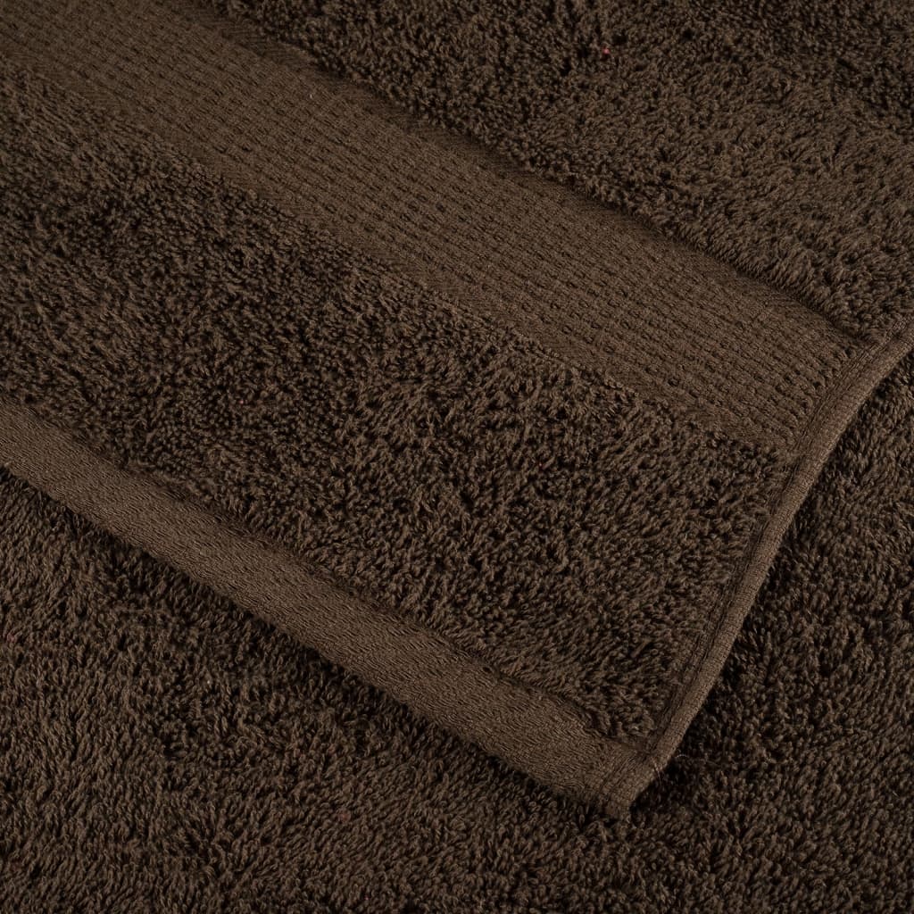 Ručnici za ruke SOLUND 10 kom smeđi 50 x 100 cm 600 gsm