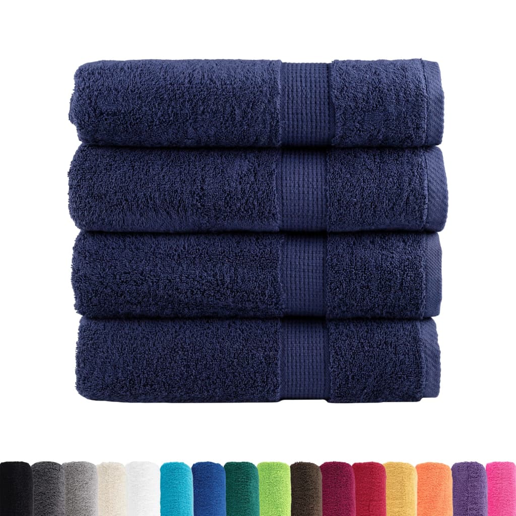 Premium ručnici za ruke SOLUND 4 kom. tamnoplavi 50x100 cm 600 g/m²