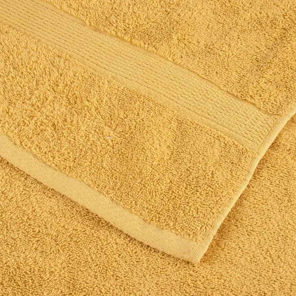 Ručnik za Goste SOLUND 4 pcs Zlatno 15 x 21 cm 550 gsm
