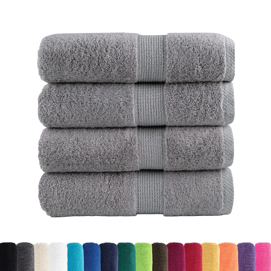 Premium ručnici za goste SOLUND 4 kom. sive 30x50 cm 600 g/m²
