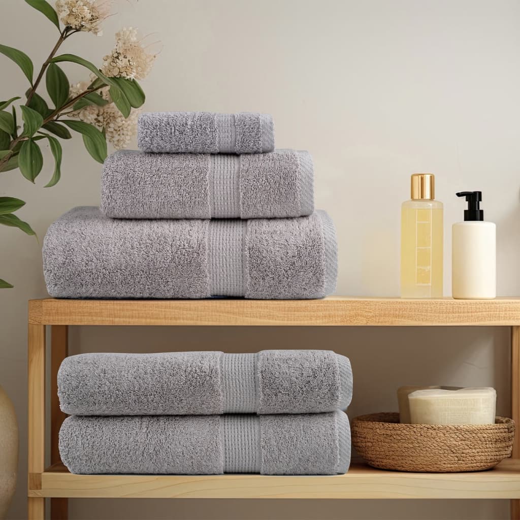 Premium ručnici za goste SOLUND 4 kom. sive 30x50 cm 600 g/m²