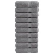 Ručnici za ruke SOLUND 10 kom sivi 50 x 100 cm 600 gsm