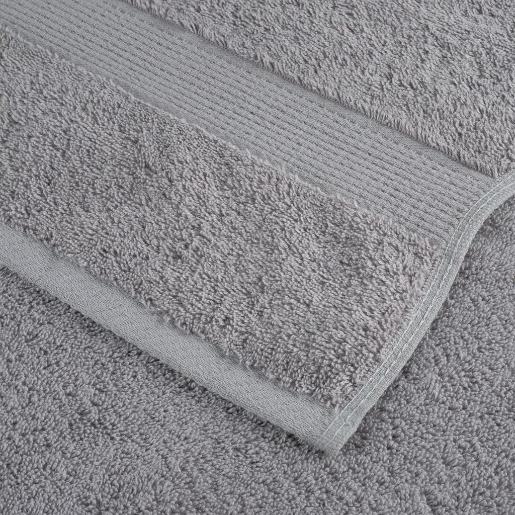 Ručnici za ruke SOLUND 10 kom sivi 50 x 100 cm 600 gsm
