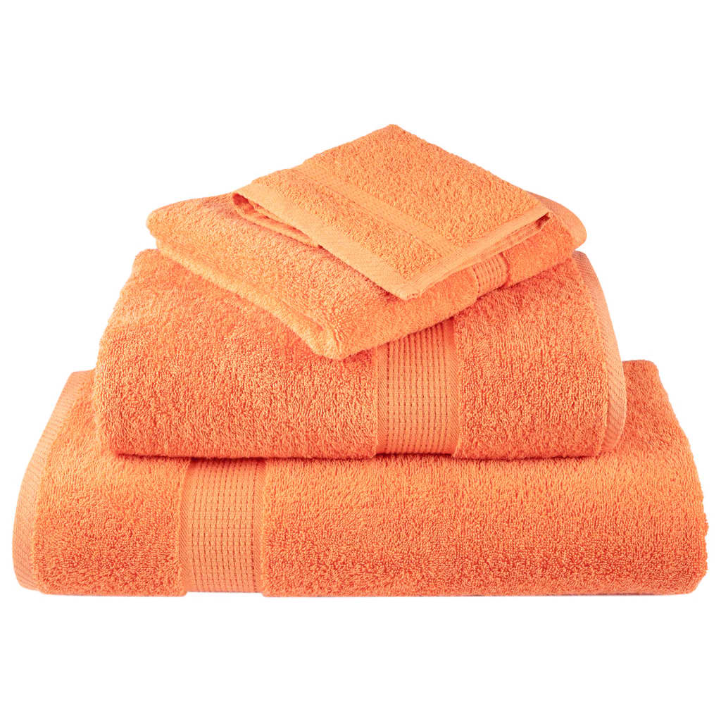 Premium ručnici za goste SOLUND 10 kom. narančaste boje 30x50 cm 600 g/m²