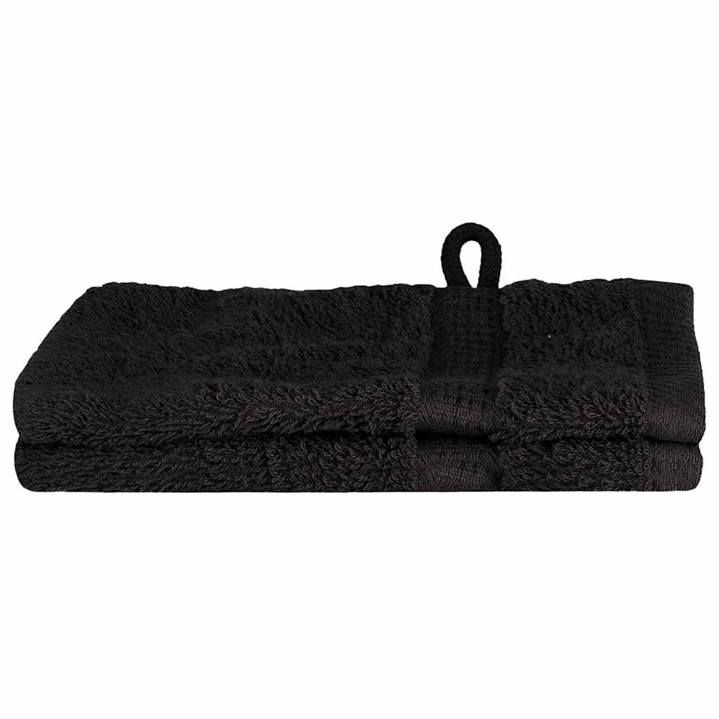 Ručnik za Goste SOLUND 2 pcs Crna 15 x 21 cm 550 gsm