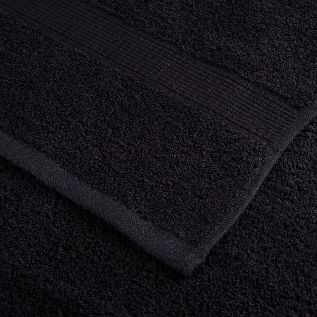 Premium ručnici za tuširanje SOLUND 2 kom. crni 70x140 cm 600 g/m²