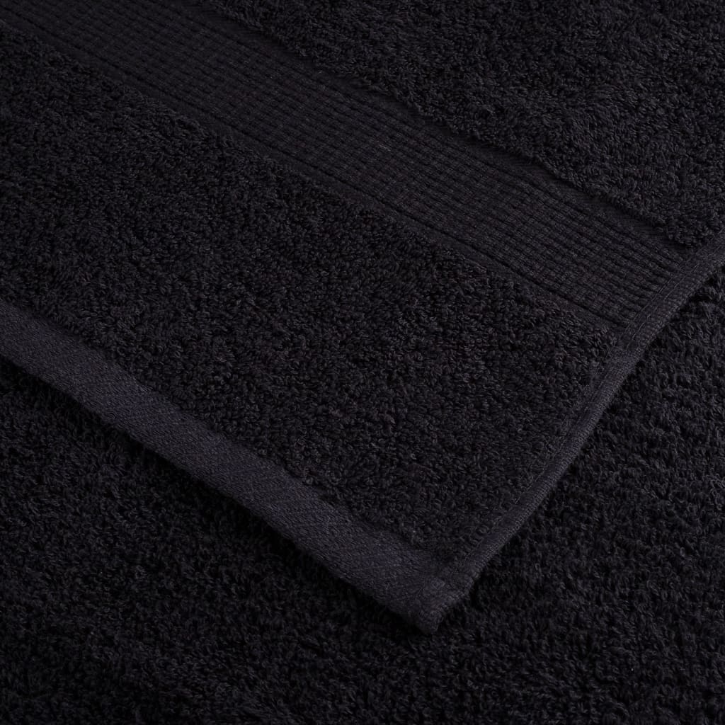 Ručnici za tuš SOLUND 4 kom crni 70x140 cm 600 gsm