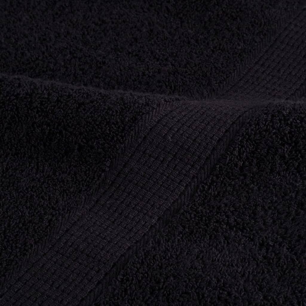 Ručnici za tuš SOLUND 4 kom crni 70x140 cm 600 gsm