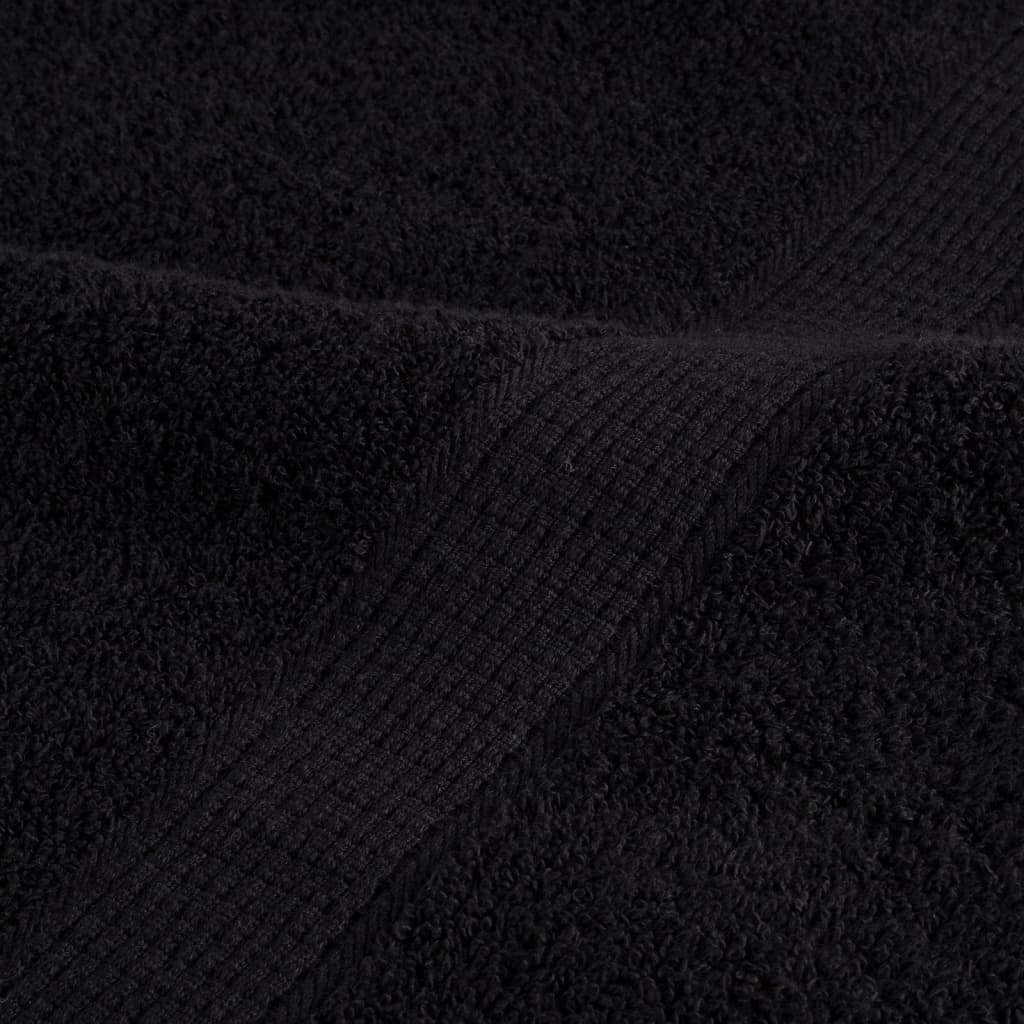 Ručnici za tuš SOLUND 10 kom crni 70x140 cm 600 gsm