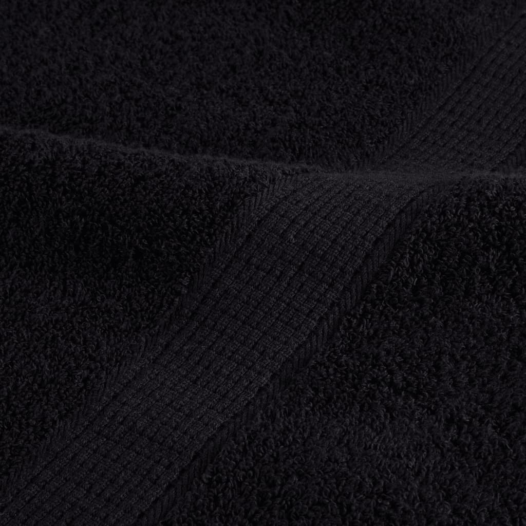 Ručnici za saunu SOLUND 10 kom crni 80x200cm 600 gsm