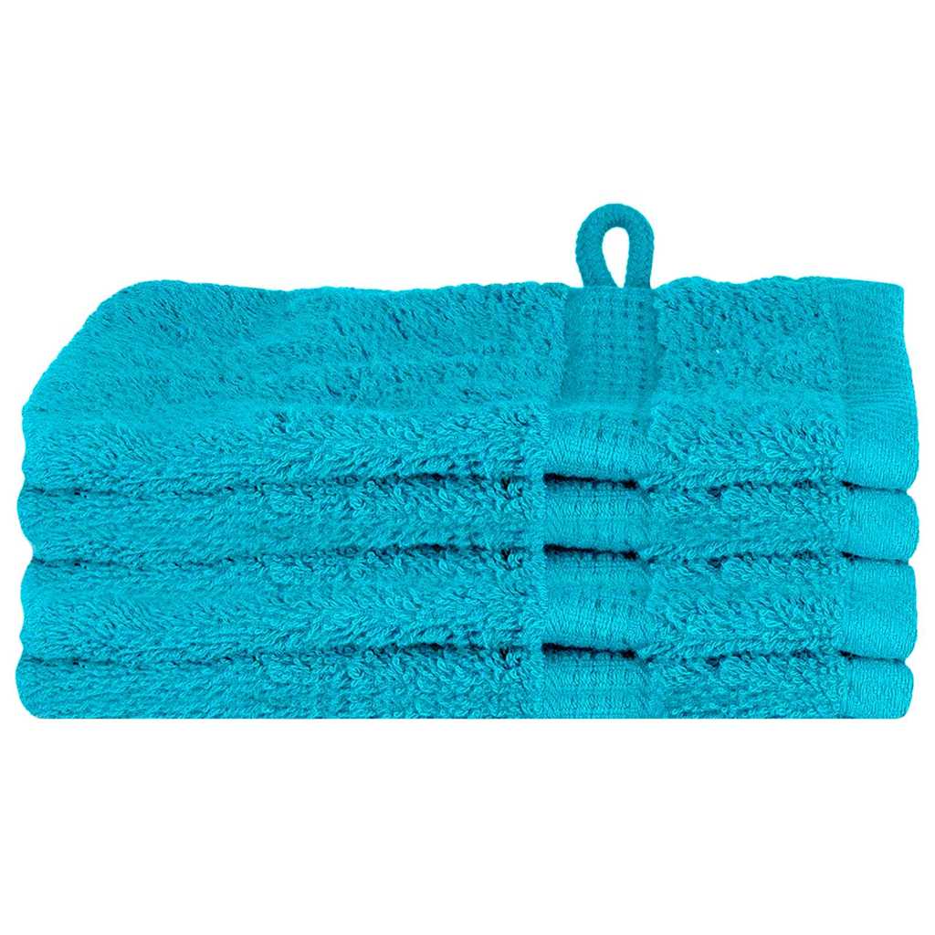Ručnik za Goste SOLUND 4 pcs Tirkizna 15 x 21 cm 550 gsm