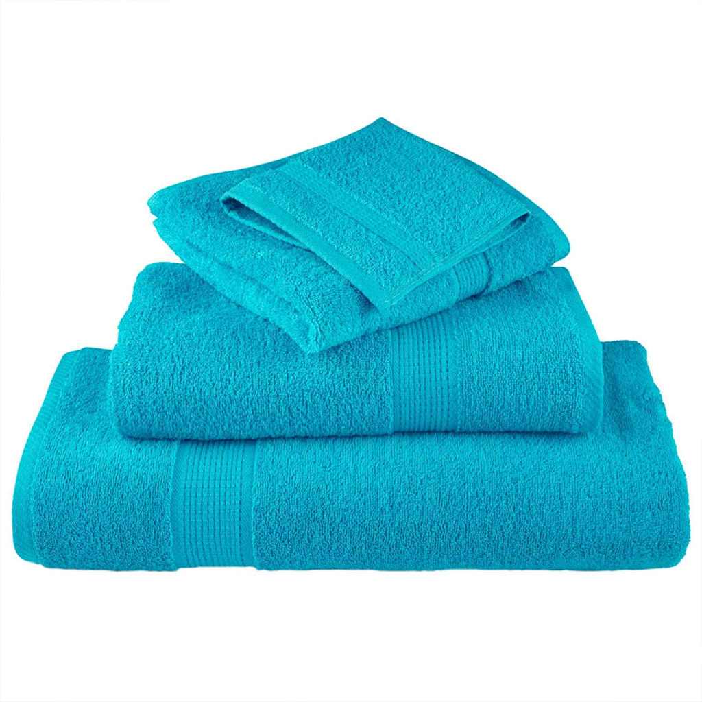 Ručnik za Goste SOLUND 4 pcs Tirkizna 15 x 21 cm 550 gsm