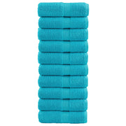 Premium ručnici za pranje SOLUND 10 kom. tirkizne 30x30 cm 600 g/m²