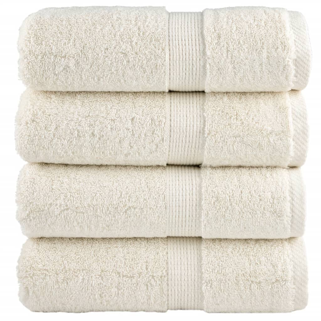 Premium ručnici za goste SOLUND 4 kom. krem 30x50 cm 600 g/m²