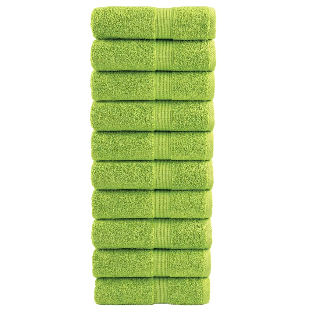 Premium ručnici za pranje SOLUND 10 kom. boje jabuke 30x30 cm 600 g/m²