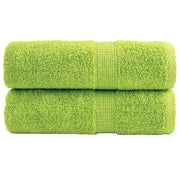 Premium ručnici za goste SOLUND 2 kom. zelene boje jabuke 30x50 cm 600 g/m²