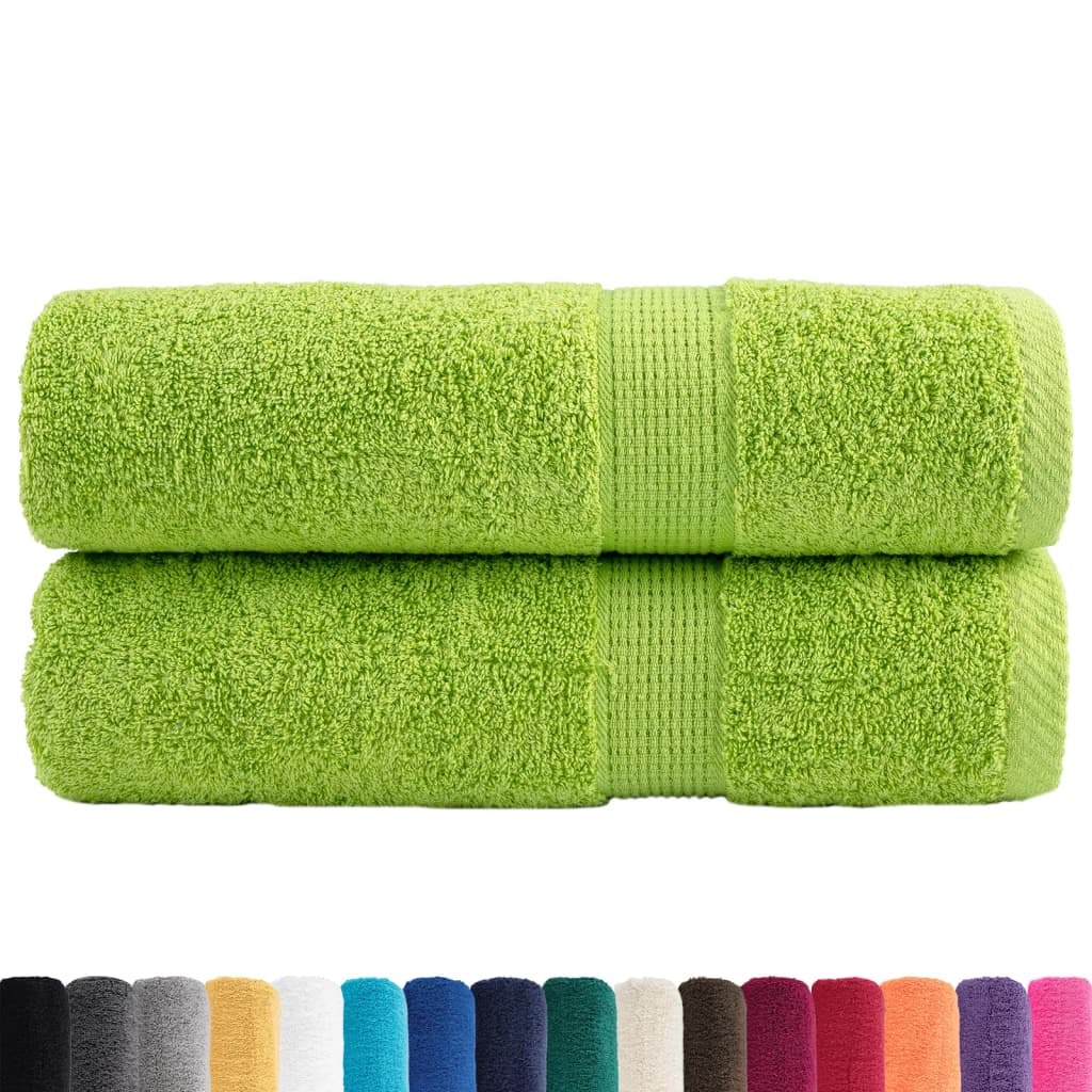 Premium ručnici za ruke SOLUND 2 kom. zelene boje jabuke 50x100 cm 600 g/m²