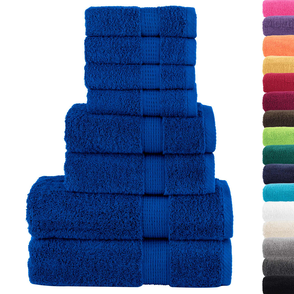 8-dijelni vrhunski set ručnika SOLUND plavi 600 gsm