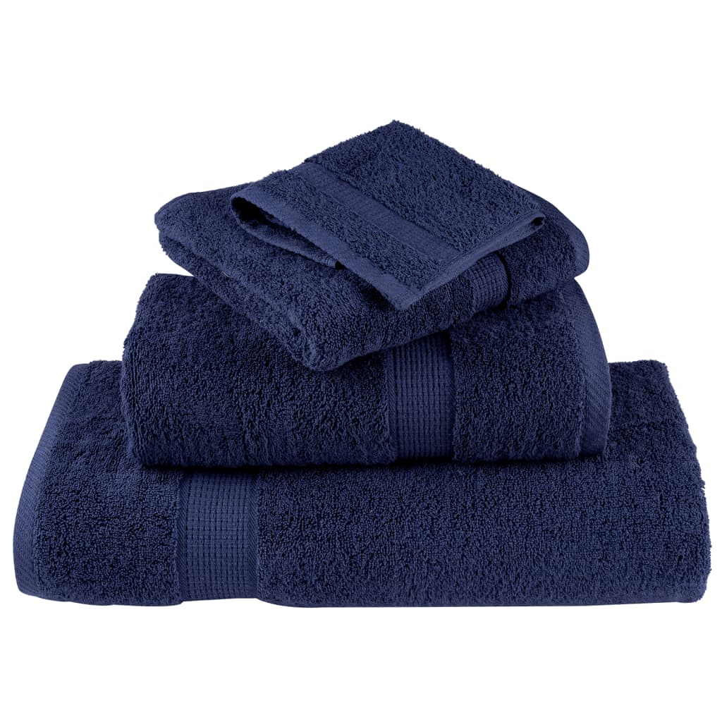 8-dijelni vrhunski set ručnika SOLUND modri 600 gsm