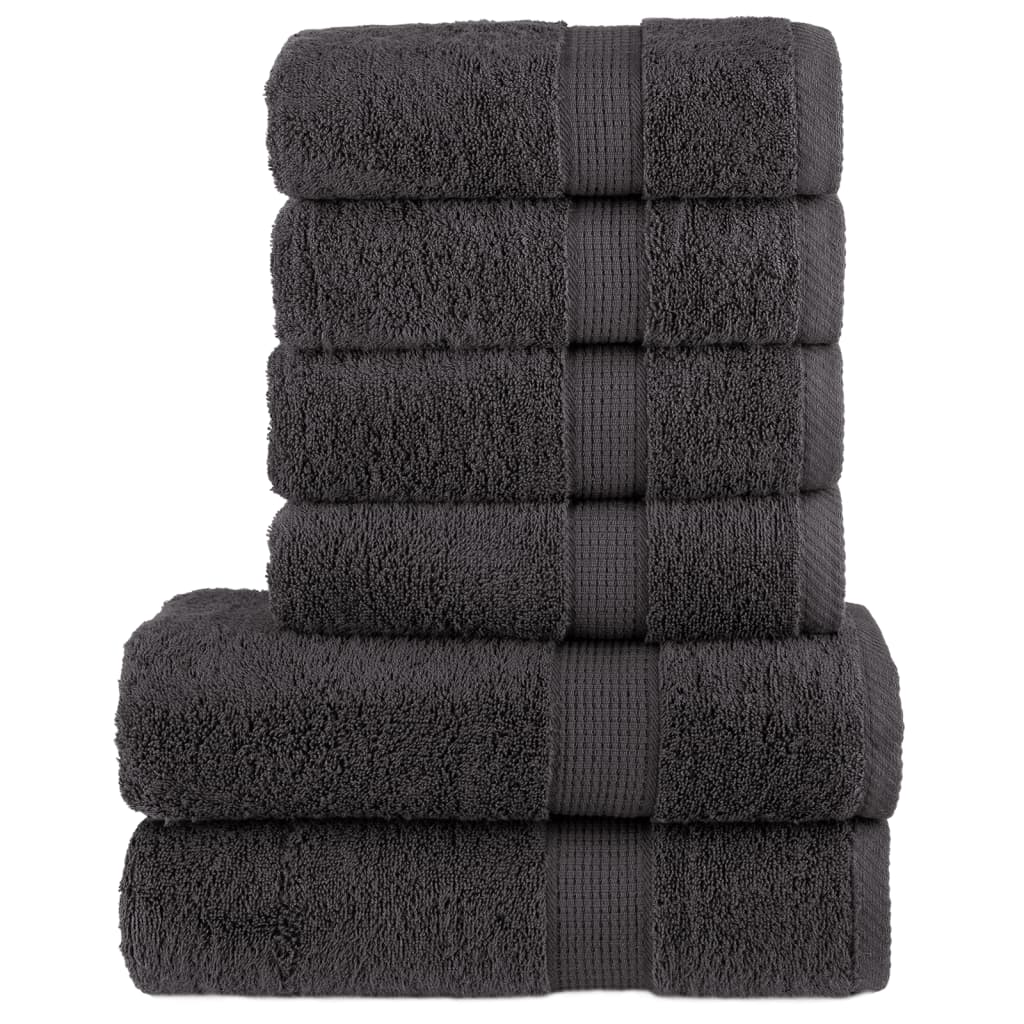 6-dijelni vrhunski set ručnika SOLUND antracit 600 gsm