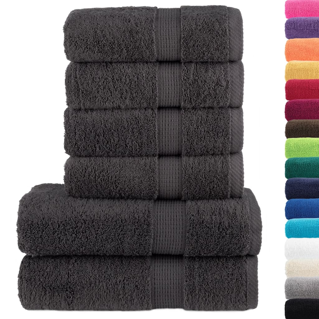 6-dijelni vrhunski set ručnika SOLUND antracit 600 gsm