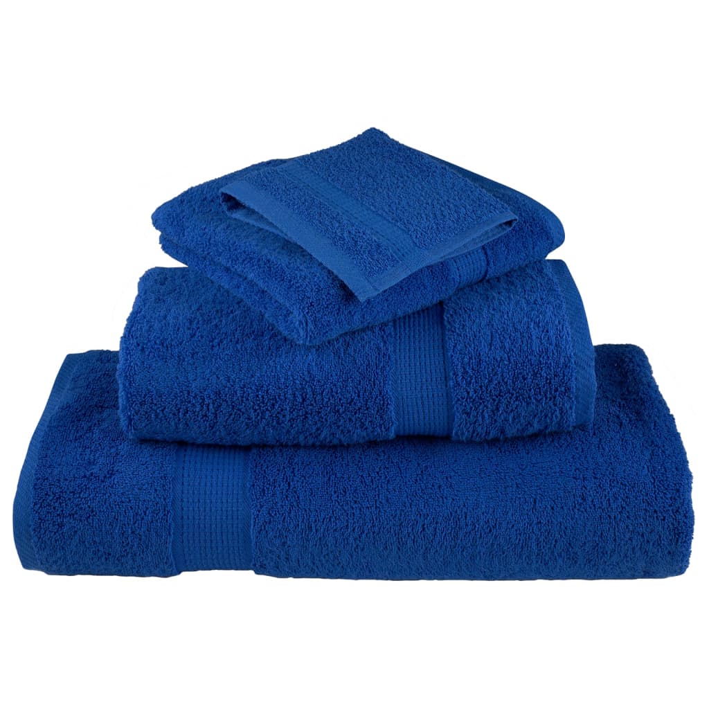 6-dijelni vrhunski set ručnika SOLUND plavi 600 gsm