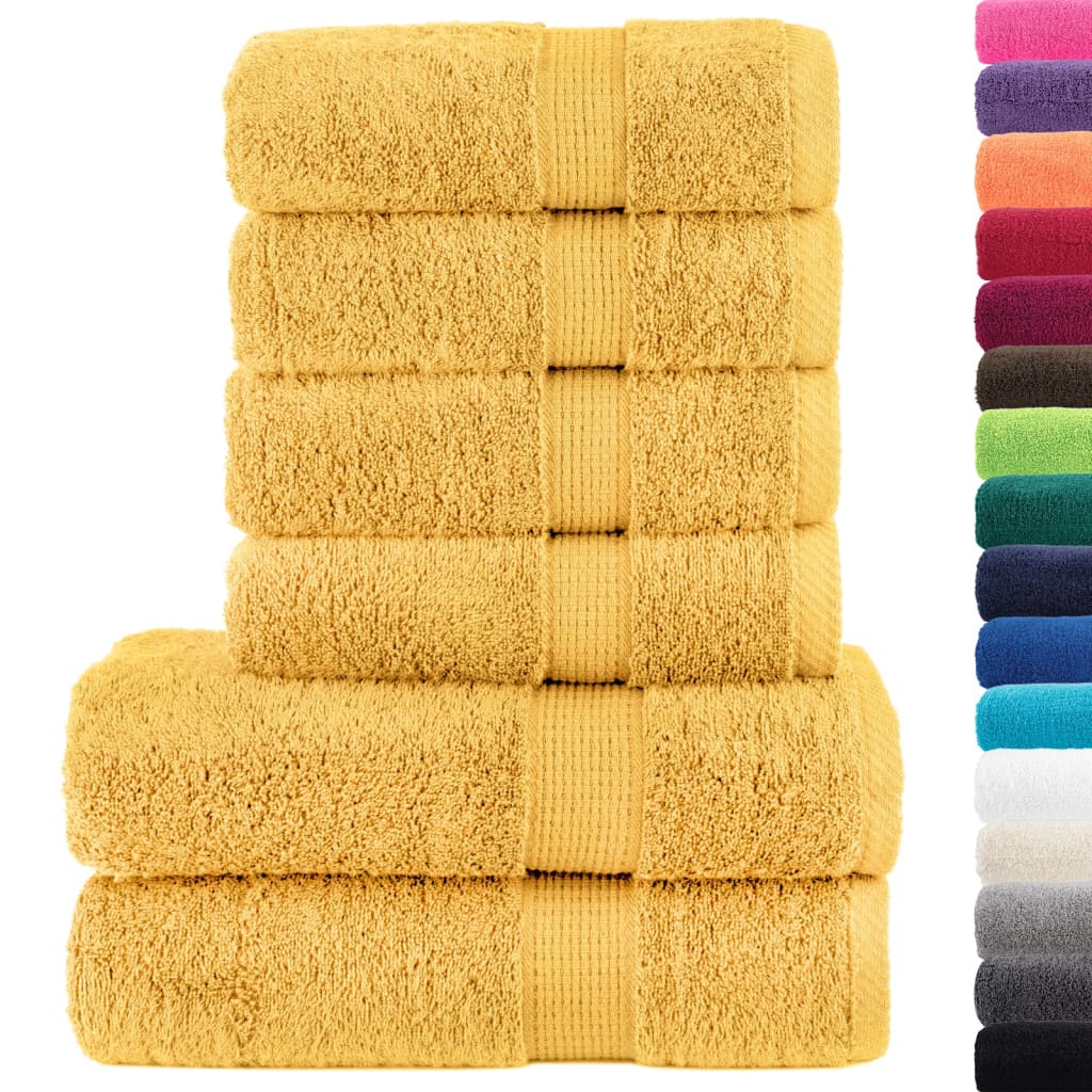 6-dijelni vrhunski set ručnika SOLUND zlatni 600 gsm